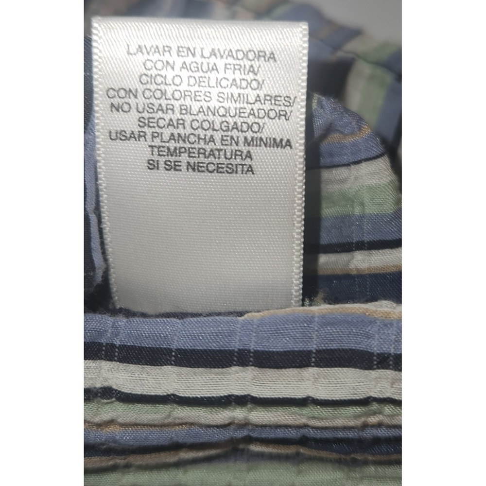 Liz Claiborne Petite PXL Striped Button Front Long Sleeve Top - Picture 5 of 8